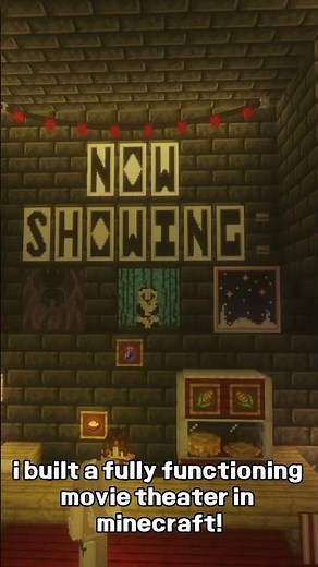 SNEAK PEAK: I Made A Fully Functioning Movie Theater in Minecraft