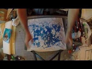 DIY How To Paint Fabric To Create Random Batik Like Designs
