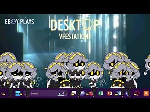 Vfestation - Serial Designation V but inside your DESKTOP? [Murder Drones Shimeji]