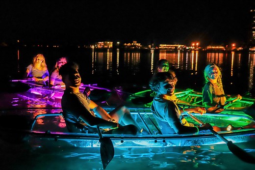 Ready. Set. Glow. So excited to bring Glow Paddle to Pensacola Beach, FL. Come Enjoy our Crystal Clear Kayaks with Beautful Multi-Colored LED Lights Illuminating the Water Beneath You! We are Open for business starting April 16th! Book your spot today at www.GlowPaddle.com | Glow Paddle