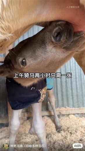 This image captures a close-up moment with a young foal at a horse farm.The video shows#shortvideo