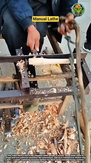 Basic Manual Lathe at Work | Simple Turning Tool 🌀⚙️
