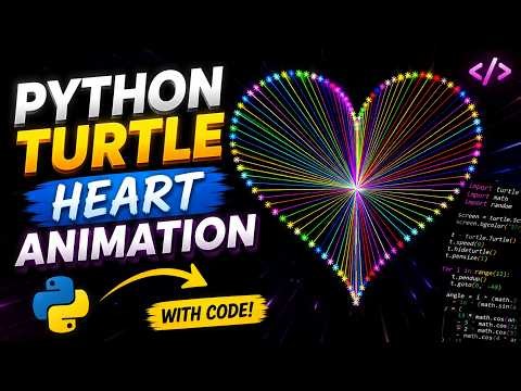 Python Turtle Heart Animation ❤️ | Draw a Beautiful Heart with Python (Step-by-Step)