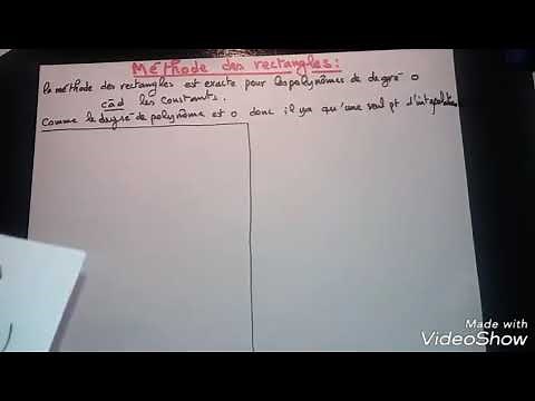 Méthode des rectangles - partie théorique