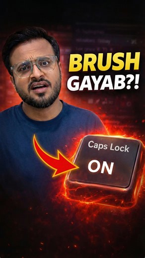 Mayur Codex ⚡ AI & Design Tools on Instagram: "Brush ka cursor achanak gayab ho jaata hai aur lagta hai Photoshop kharab ho gaya. Reality simple hai. Caps Lock OFF. Save karo — beginner ho to baar-baar kaam aayega. #photoshopproblem,#learnphotoshop,#photoshopindia,#designstudents,#photoshopreel photoshop brush problem,caps lock photoshop,brush cursor missing,photoshop beginner issue,photoshop basics india"