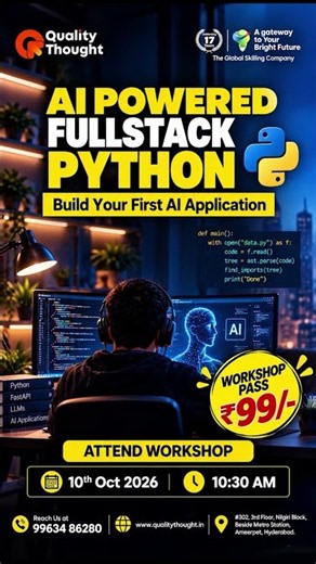 Build Your First AI App | AI Powered Fullstack Python Workshop @ ₹99
