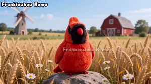 Red Cardinal Bird Plush Toy - Realistic Northern Cardinal Stuffed Animals 6inch, Soft Plush Cardinal Animal Dolls, Cute Little Red Cardinal Plush for Your Friends