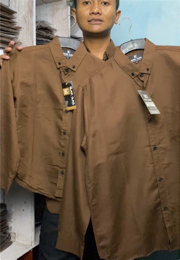 Kemeja Polos Warna Mahogany #rayapenuhrasa #promo #kemejapria #fypシ #kemejapolospria