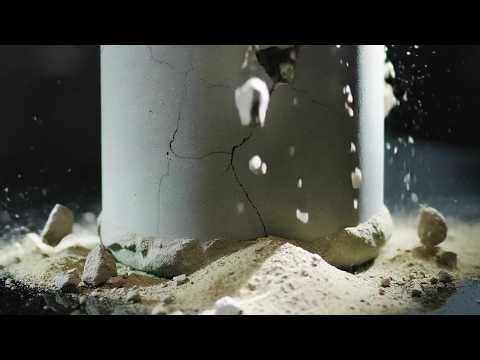 Concrete Column Cracking 💥🧱 (4K)