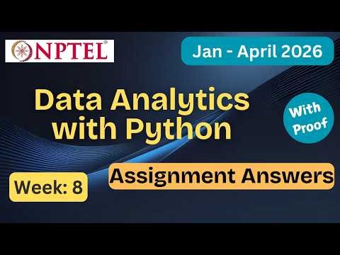 NPTEL Data Analytics with Python Week 8 Assignment Answers With Explanation | Jan–Apr 2026