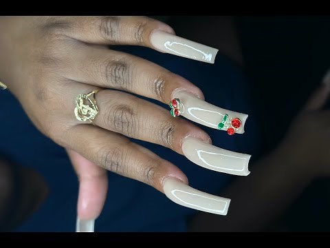 LONG CURVED NAILS | NAILMAS DAY 1 👑 | ACRYLIC NAIL TUTORIAL | PRODUCTS LISTED