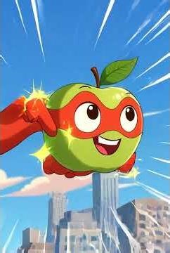 “Cute Apple Cartoon for Kids 🍎 | Short Funny Animation”