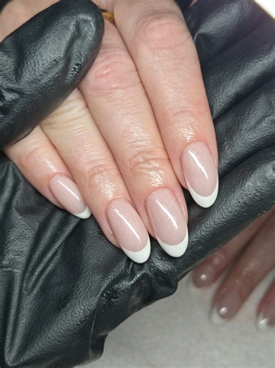 Shimmery French Manicure Tutorial