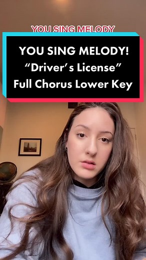 Sing Lower Key 'Driver's License' Melody - Sing With Me