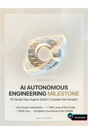 AI Agents Just Built a Verified C Compiler from Scratch 📉💻 This is a watershed moment for autonomous software engineering. Anthropic’s latest research demonstrates that we are moving beyond