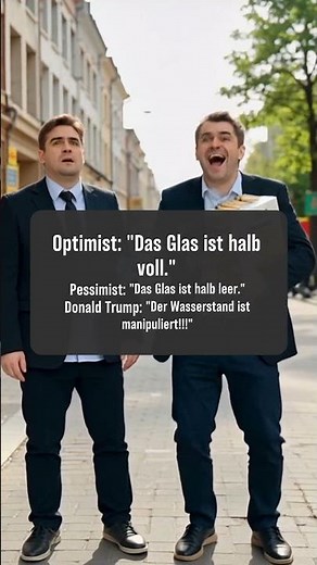 Optimist vs. Pessimist vs. Trump: Das wahre Glas! #Witz #Humor
