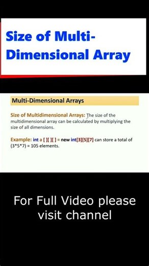 Size Of Multi Dimensional Array