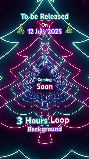 Special for 2025 Christmas Eve 🎄Free Neon Glowing Loop Christmas Background 🎅🏻 Stay Tuned 🔔