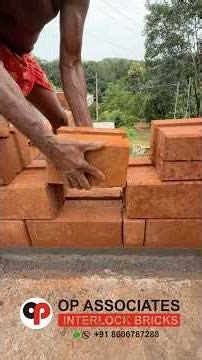 Soil solid laterite interlocking bricks peice cutting &fitting #soil #mud #interlockingbrick #bricks