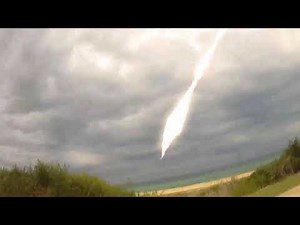 Meteor creates sonic boom burning up in the atmosphere.