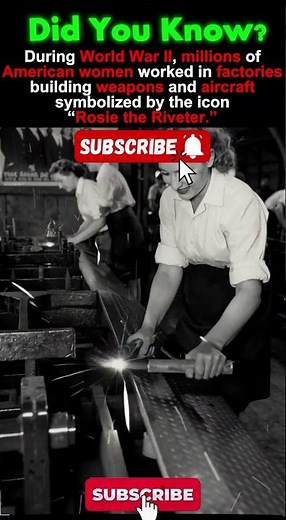 Rosie the RiveterRosie the Riveter: The Icon Behind America’s WWII Factories #RosieTheRiveter #WW2