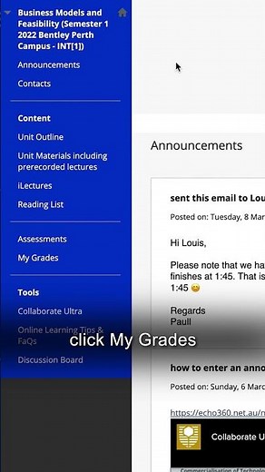 Finding your assignment grades in Blackboard