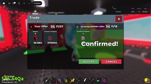 BEST LATEST OP FREEZE TRADE SCRIPT IN STEAL A BRAINROT #sab #roblox #fyp #viral #script