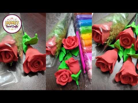 Easy Clay Rose Flower 🌹 | Simple DIY Clay Craft