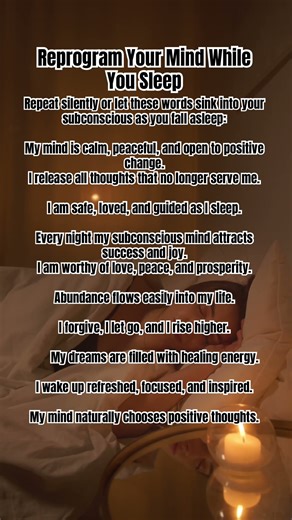 Reprogram Your Mind While You Sleep #relax #sleep #positivevibes #gratitude