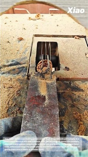 Traditional Making Pecan Crafts: Pot Holders Handicrafts Handmade