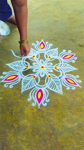 “Simple & Beautiful Kolam Design — Trending Pattern!”#ytshorts #shortsfeed #rangolidesigns