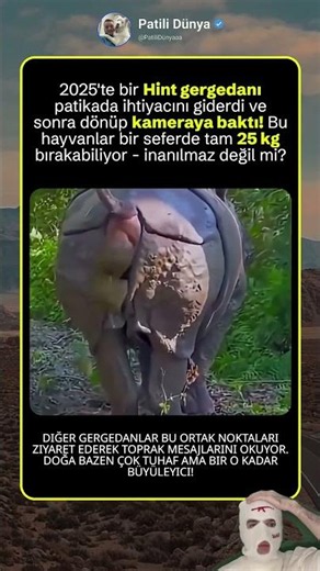 Gergedan kameraya baktı doğanın en tuhaf anlarından biri!
