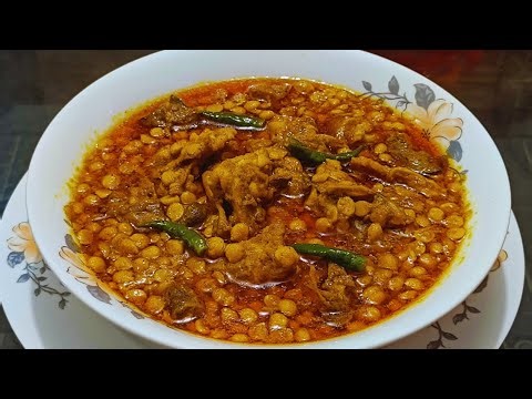 ছোলার ডাল দিয়ে মুরগির মাংস রেসিপি | তরকারির রং সুন্দর করার টিপস সহ | Cholar dal diye murgir mangso |