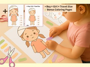 Bandage Number Match | Sick Kid Printable Counting Game (PDF) - Etsy