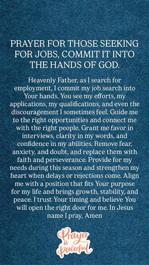 PRAYER FOR THOSE SEEKING FOR JOBS #powerfulprayer #faithprayer #divineguidance