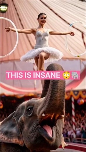 Wait… She’s Dancing on an Elephant?! 🐘😳