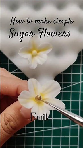 Easy Gum Paste/Sugar Flowers for Beginners 🌸 | Quick tutorial of Sugar Flowers for Cakes & Cupcakes
