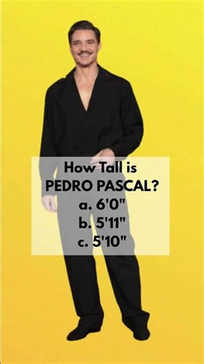 Celebrity Height Guess Game -Pedro Pascal