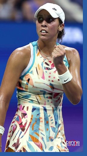 6.2K views · 19 reactions | Let’s rewind and and get @madisonkeys tennis style featuring the Nike Women’s Dri-Fit Slam Tennis Dress in Coconut Milk and Sundial! ☀️ Get the look that’s both timeless and fierce, available now at TennisExpress.com.  #madisonkeys #tennisfashion #niketennis #tennisexpress | Tennis Express | Facebook