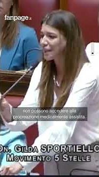 80 years of women's suffrage. M5S displays signs advocating gender equality in the Chamber of Dep...