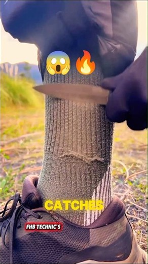 How to Start a Fire with a SOCK! 🤯 (Survival Hack) #shortvideo #youtubeshorts