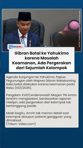 Gibran Batal Kunjungi Yahukimo karena Keamanan, Intel Cium Ada Pergerakan Sejumlah Kelompok