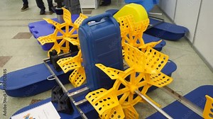 technical means of aeration of industrial reservoirs, mixing water with air at the surface of the reservoir and in the water column. Mixing of water with air occurs under the action of