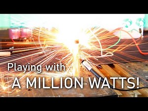 High Voltage Capacitor Bank DESTRUCTION: Explosions, EMP, and SLOW MOTION! | Megawatt Pulser Part 2
