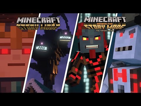 Minecraft Story Mode Season 1 & 2 - All Bosses (PC, Nintendo, Playstation, Xbox)