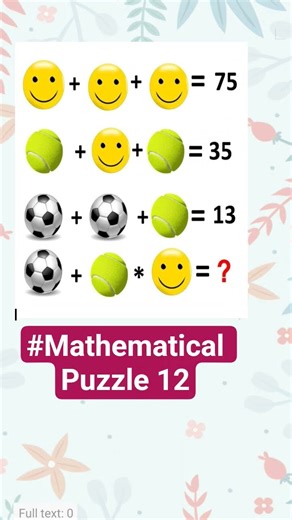 mathematical Puzzle 12 #mathisfun