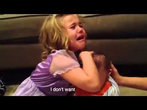 Emotional little girl crying