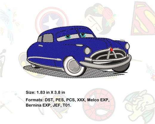 Cars Embroidery Design: Hudson Car Machine Embroidery File (instant Download) - Etsy