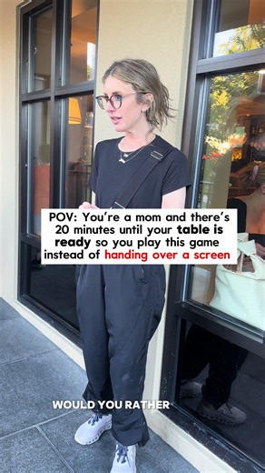 Games and ideas for when you’re out in public ⤵️ (Some work great at restaurants, others are better for shopping.) 🌟 Once Upon a Time: Create a story together. One person starts, then take turns adding one sentence at a time. If you’re running errands, work in things you see around you. Passing the vacuums in Target? Add them to the story. 🌟 Would You Rather: Take turns presenting silly or tricky choices and asking what the other person would pick. Kids love this one. (ChatGPT actually came up
