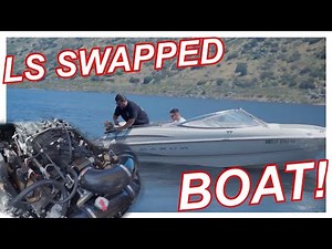 Power boat gets junkyard LS swapped 5.3 v8 | build breakdown + top speed lake testing